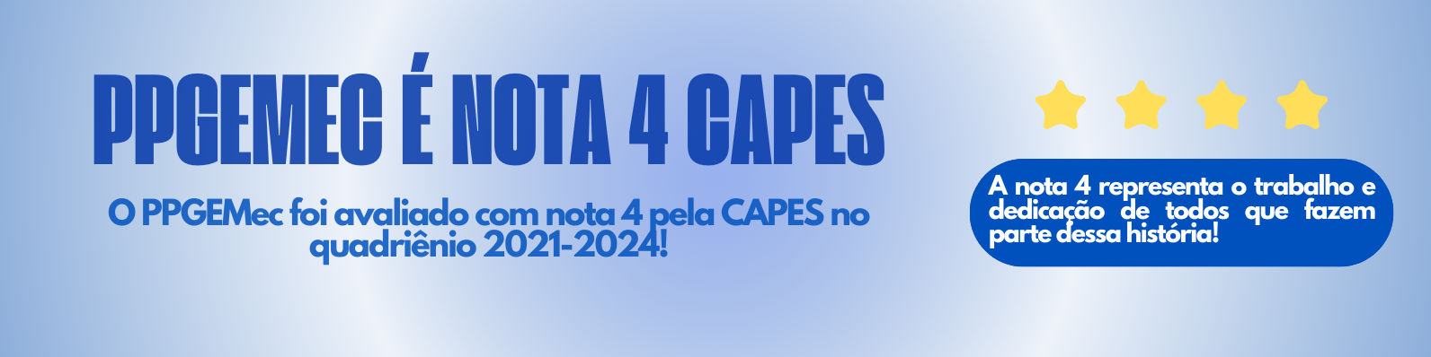 Avaliação Quadrienal do PPGEMec (2021-2024)